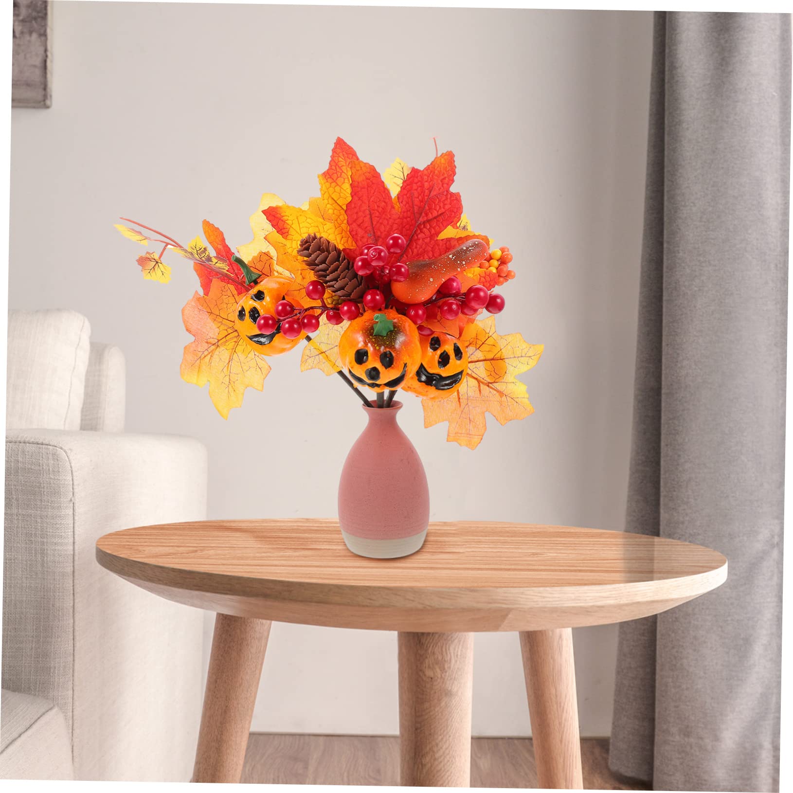 Décoration De Citrouille En Céramique Pour Halloween Et Thanksgiving - Réaliste, Taille 9,5x7x6 Cm, Pour Maison, Jardin, Table