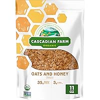 Vista 13 de Cascadian Farm Granola orgánica, cereal de almendras de chocolate oscuro, bolsa resellable, 11 onzas