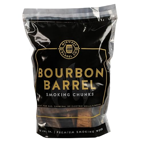 Midwest Barrel Company Bourbon Barrel BBQ Smoking Wood Chunks 1-4 In