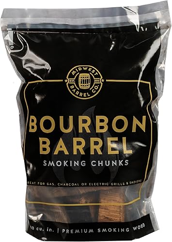 Midwest Barrel Co. Bolsa de trozos de madera para barbacoa humeante de barril de bourbon - Trozos auténticos de madera de roble blanco americano de