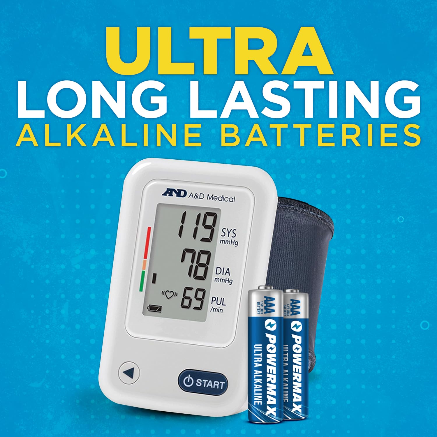 Powermax 36-Count AAA Batteries, Ultra Long Lasting Alkaline Battery, 10-Year Shelf Life, Recloseable Packaging