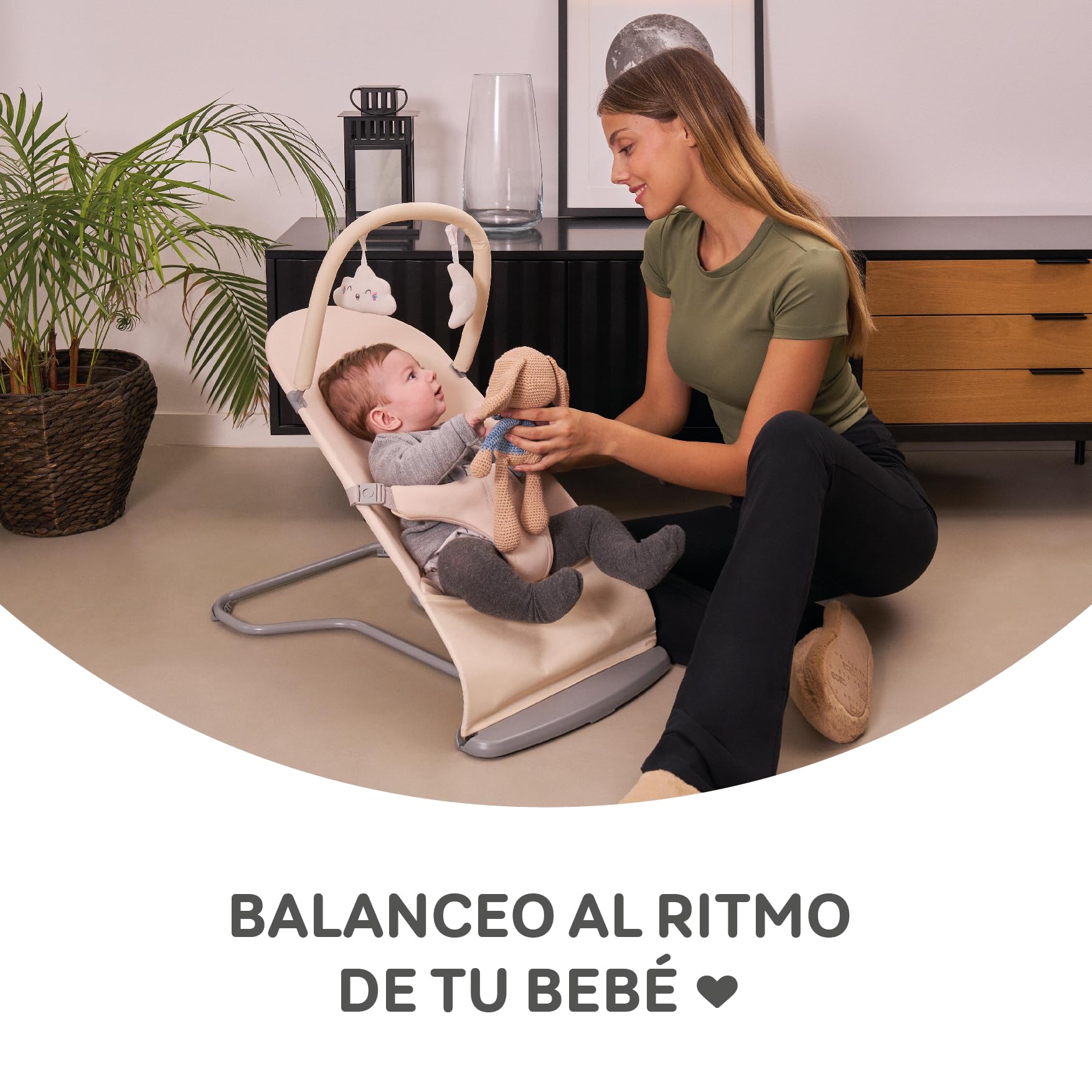MS BabyWorld – Lullaby – Hamaca para Bebé 2 en 1 | Mecedora y Silla Reclinable | Vaivén Natural | Plegable | Arco de Juegos | Vibración Suave | Para Recién Nacidos hasta 9 kg