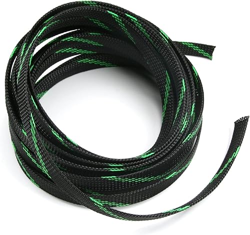 Fundas de cable de 16 pies y 0.5 pulgadas, fundas trenzadas para telar de alambre de PET, protectores de envoltura para audio y video de alta