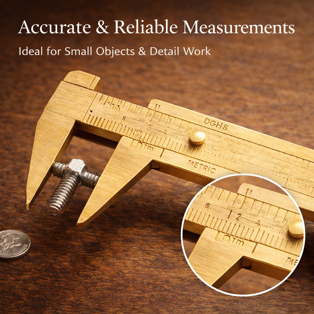 Mini Brass Caliper - Measure Gemstones & Jewelry -5