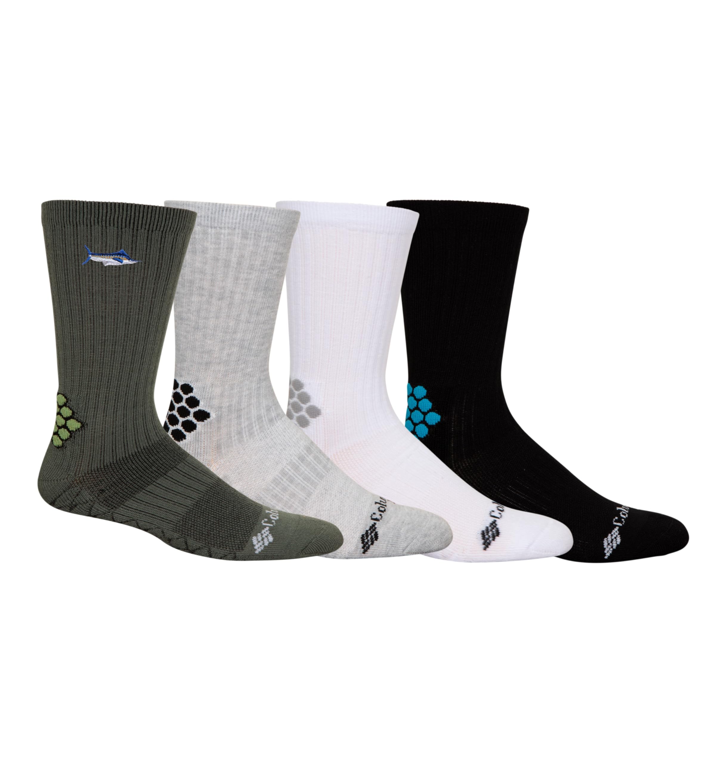 columbia Men's PFG Crew Socks with Embroidered Details 4 Pairs-picture-27