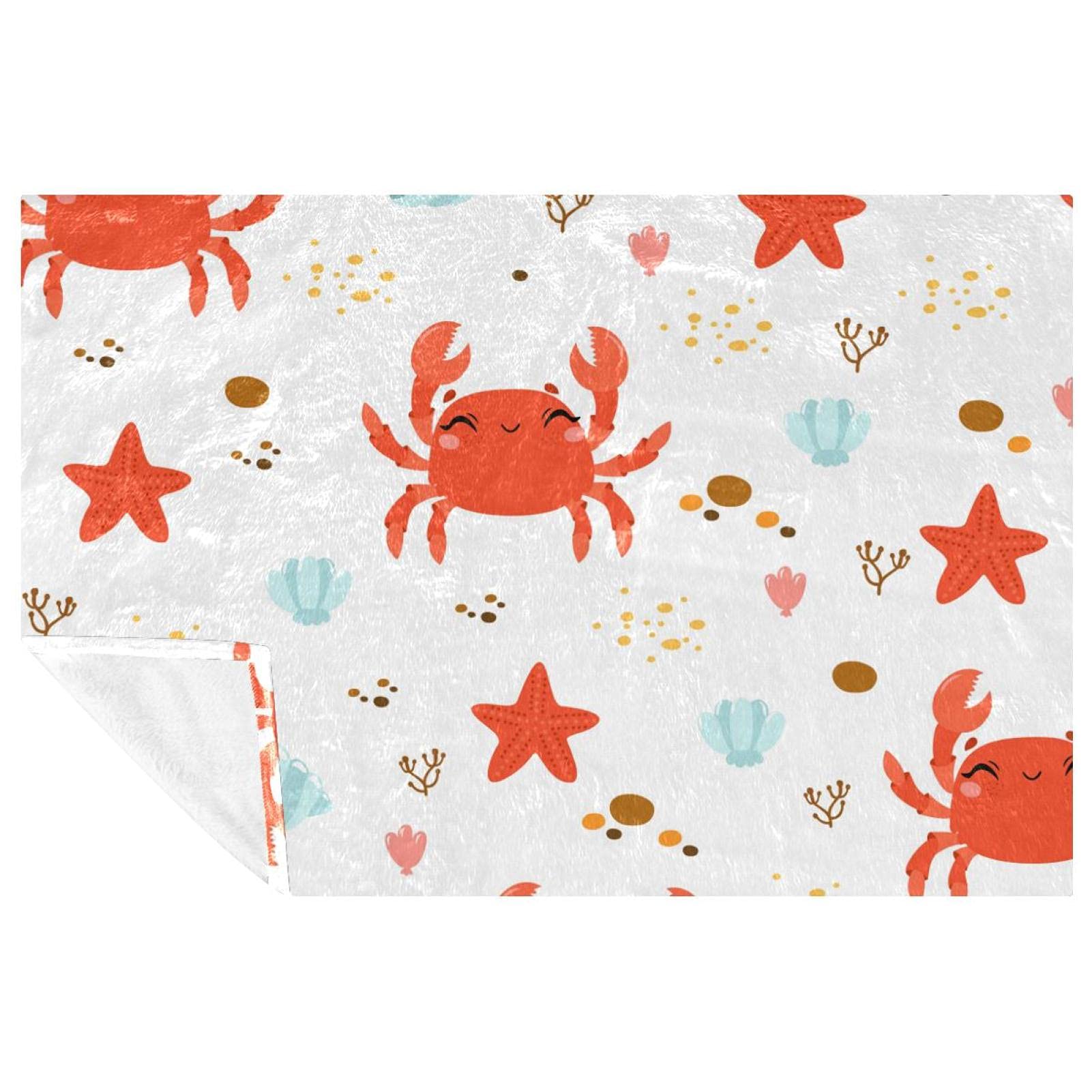 Couverture crabe douce pour vos pique-niques en famille et soirées plage