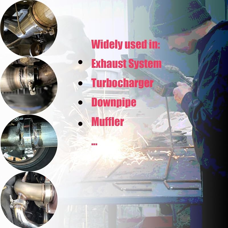 XRMXF 304 Rozsdamentes V-Sávos Gyorscsatlakozó Bilincs Szett 38mm Kipufogóhoz