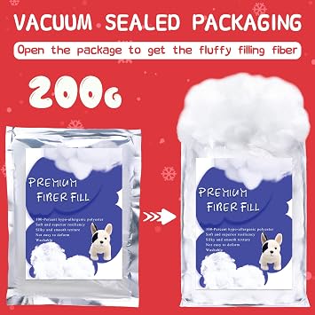 BUTUZE Polyester Fiber, Clouds for Room Ceiling, Cotton Clouds, 200g/7oz - Fake Snow Decoration, Artificial Snow, Cloud Decor, Polyfill Stuffing Fiber Fill