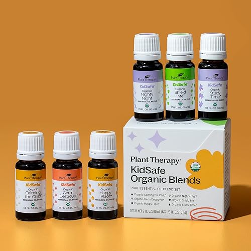 Miniatura 7 de Plant Therapy KidSafe - Juego de mezclas de aceites esenciales orgánicos, 0.3 fl oz (1/3 onzas), 100% puro, sin diluir, grado terapéutico
