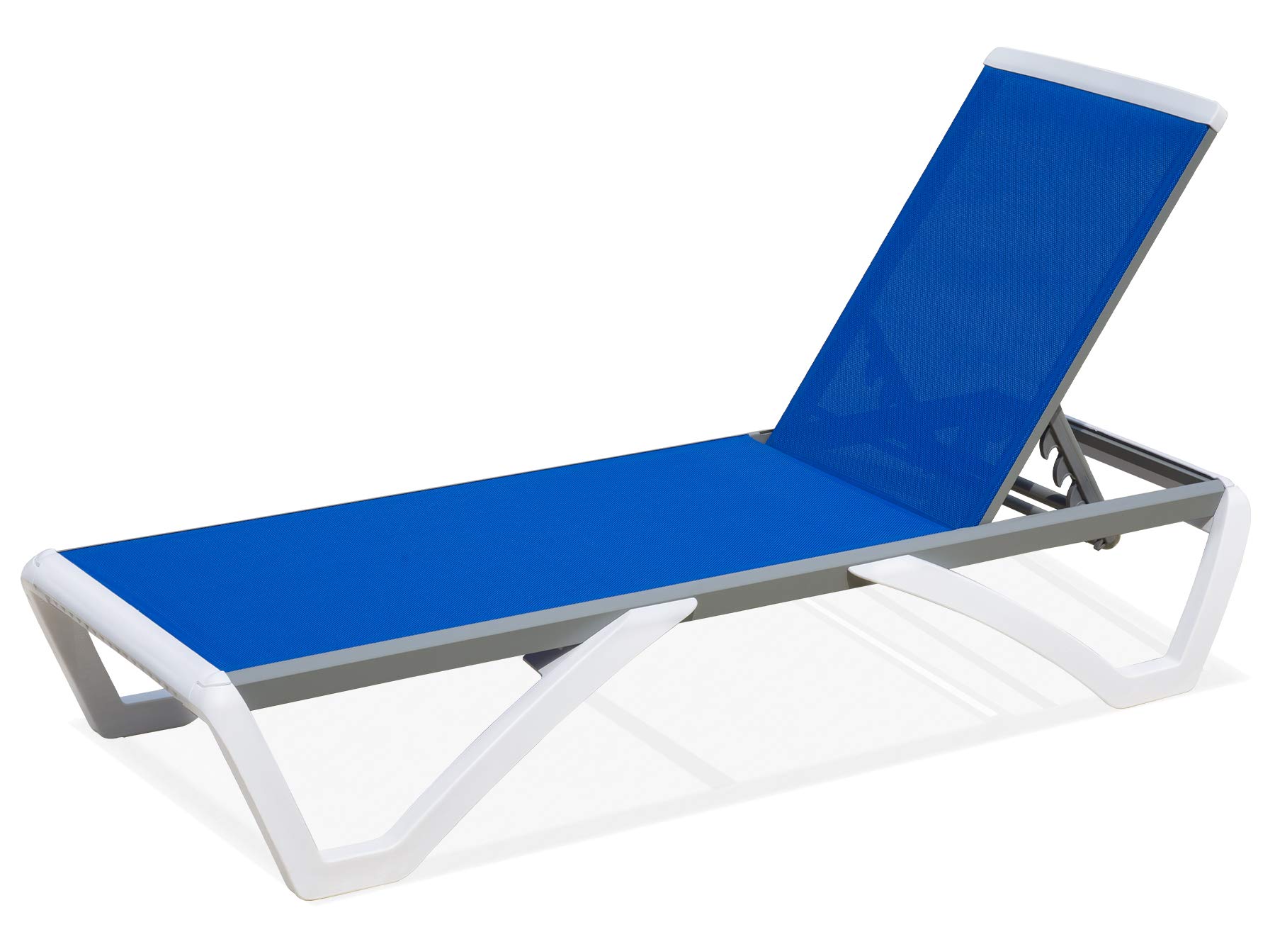 Sdraio Regolabile Domi Outdoor Living | Chaise Lounge Alluminio Textilene Blu | Portata 172 Kg - 2