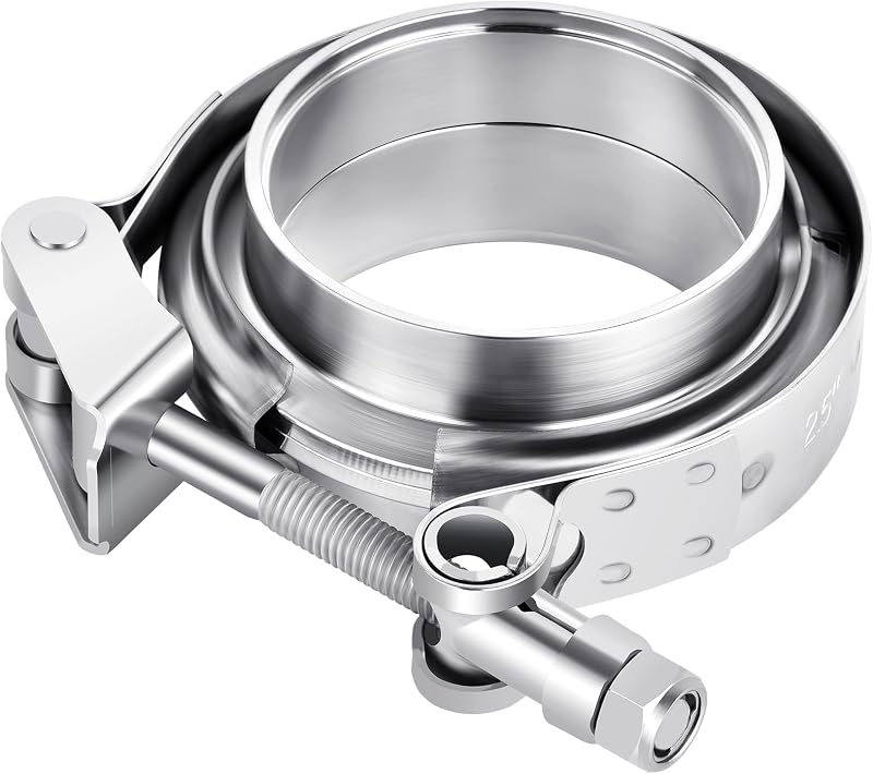 Flange e Abraçadeira V-Band MuHize 3 Polegadas em Aço Inoxidável 304 para Escape – 1 unidade