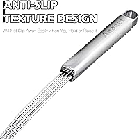 Vista 3 de Anaeat Stainless Steel Spider Strainer Skimmer - Solid Kitchen Strainer Ladle with Long Handle for Cooking and Frying, Reinforced Double Coil