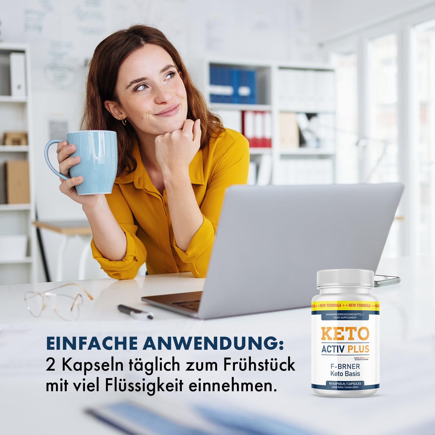 Keto Activ Plus Kapseln - für Frauen und Männer geeignet - mit Garcinia Cambogia - 90 Kapseln pro Dose 1x