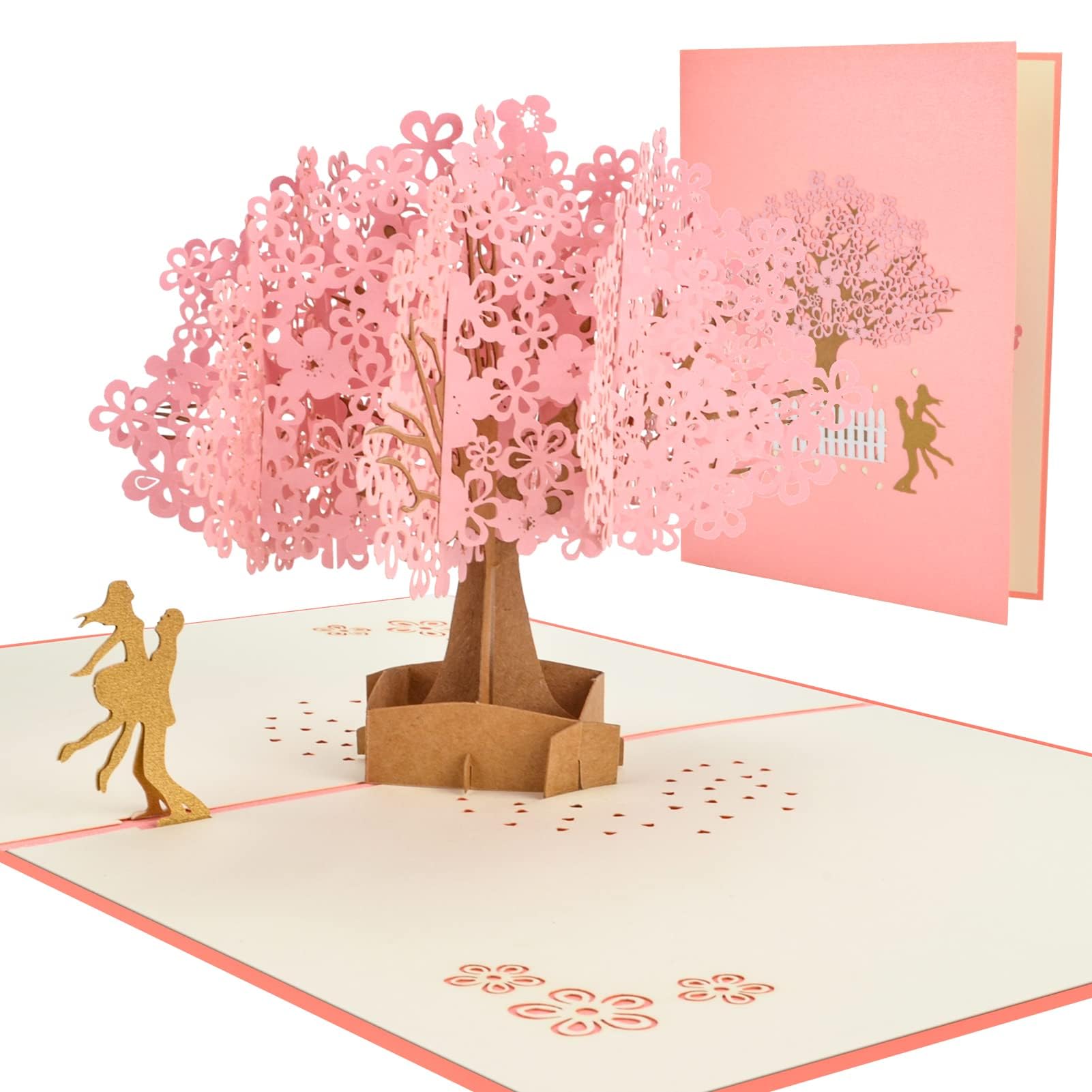 Carte De Voeux Pop-up 3D Sakura Avec Fleurs De Cerisier Roses - Cartes Pop En Origami Joyeux Anniversaire BOUTIQUE EN LIGNE / - France