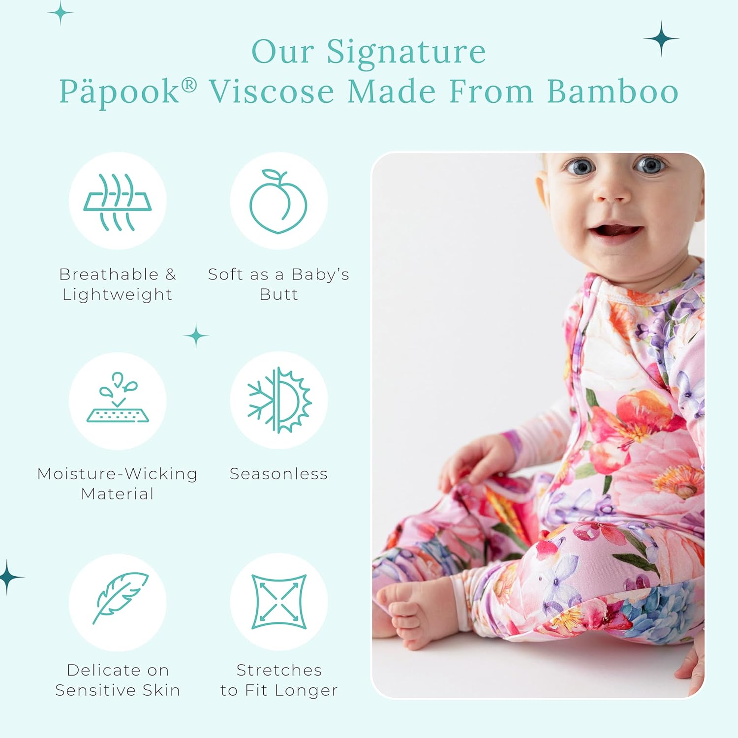 Posh Peanut Convertible Baby Sleepers - Girls Footless Baby Pajamas with 2 Way Zipper for Easy Diaper Changes - Brisa, 9-12 Months - Image 7