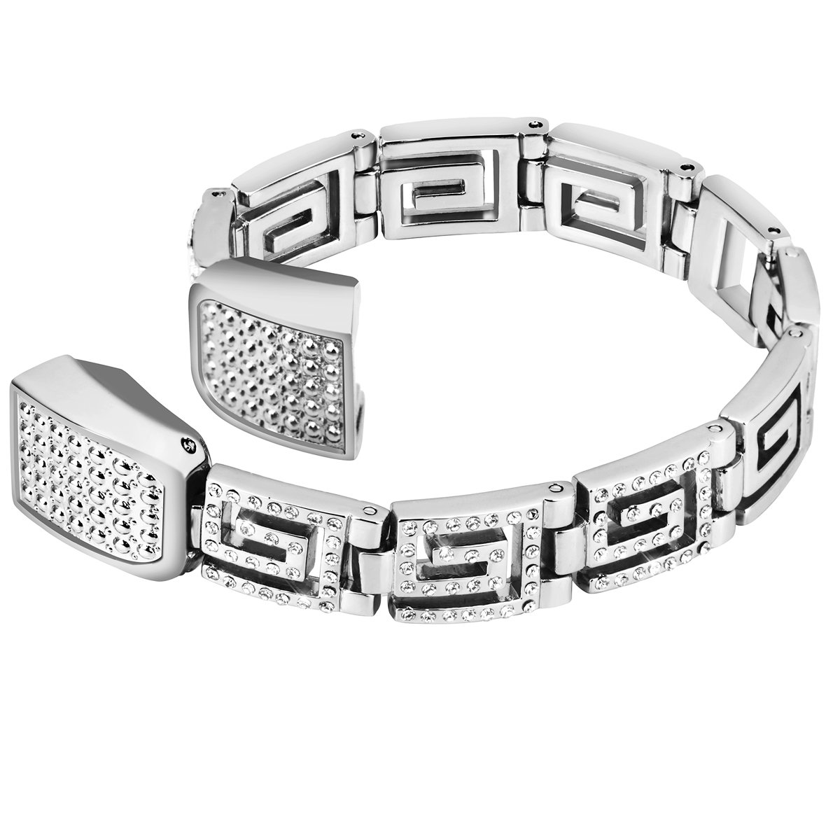 for Fitbit Alta HR Bands Fitbit Alta Bands for Women Men, Stainless Steel Alta Fit bit Bands Alta Fitbit Bands Fitbit Alta Replacement Bands Wristbands Small Large 4G Silver