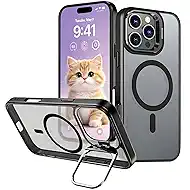 SNZ for iPhone 13 Pro Max Case with Invisible Kickstand, Compatible with MagSafe, Frosted Matte Back, Shockproof and Scratch-Resistant, 6.7 inch