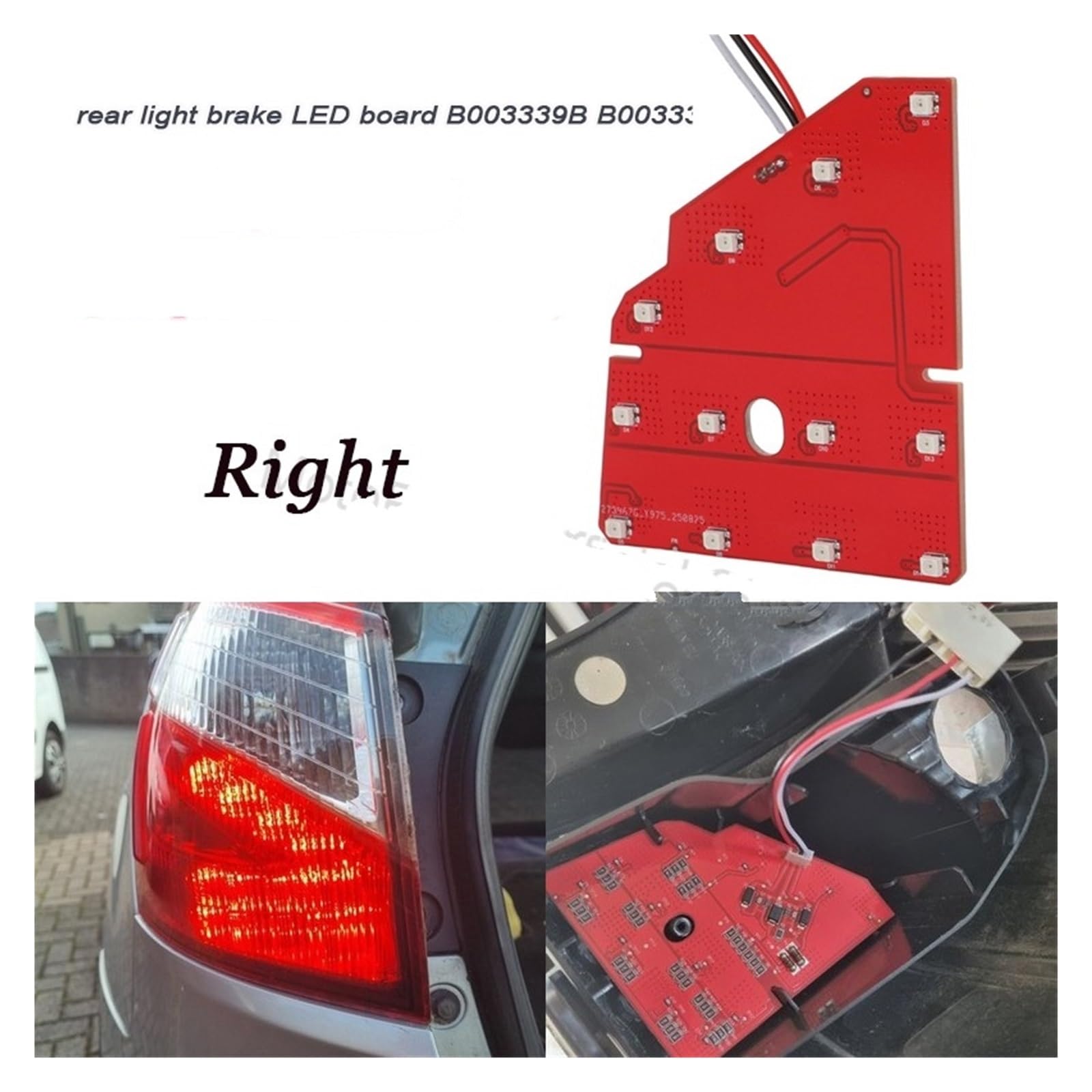 Fanale Posteriore Per Nissan Per Qashqai J10 + 2 2006-2014 Luce Posteriore Freno Illuminazione A LED Circuito B003339B B003338B Gruppo Fanale Posteriore(Giusto)