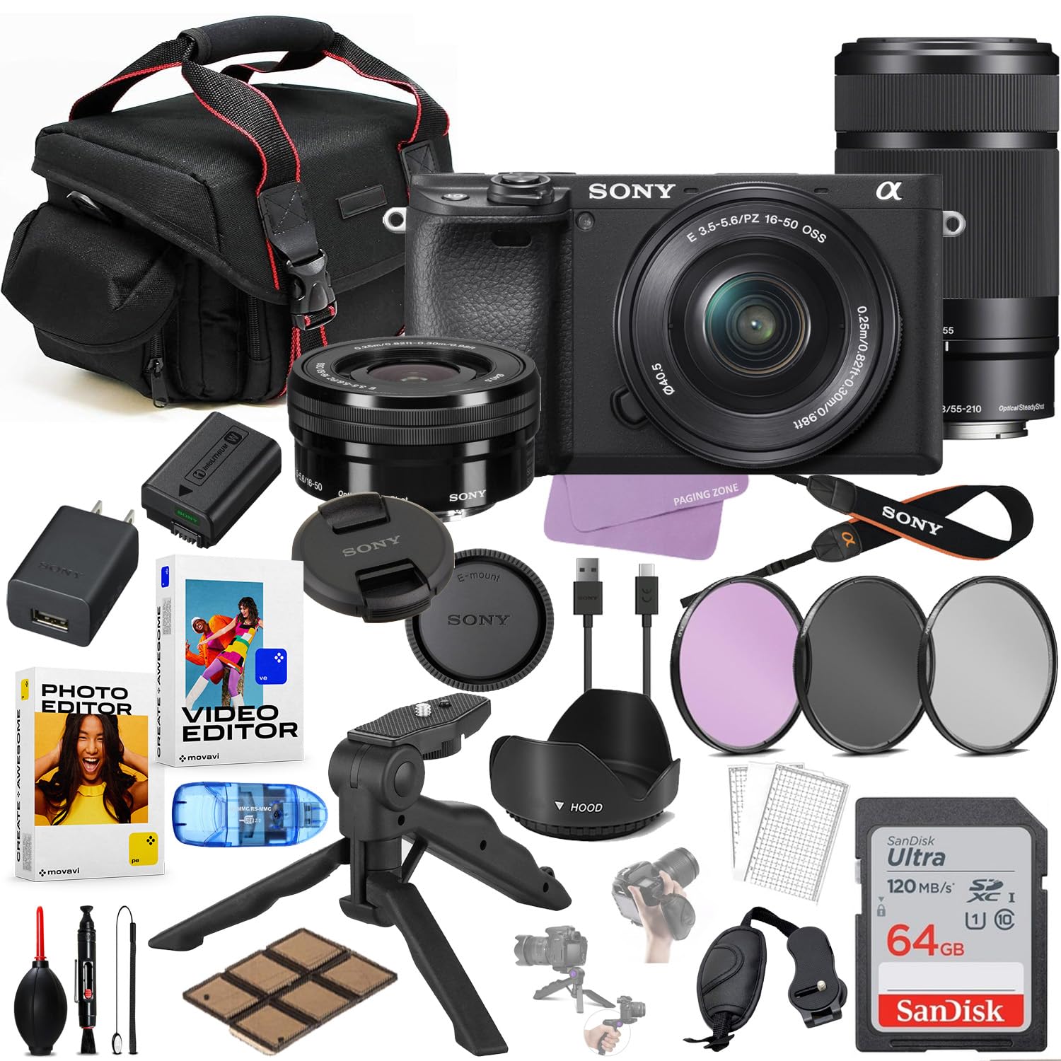 Amazon.com : Sony A6400 Mirrorless Camera with 16-50mm & 55-210mm