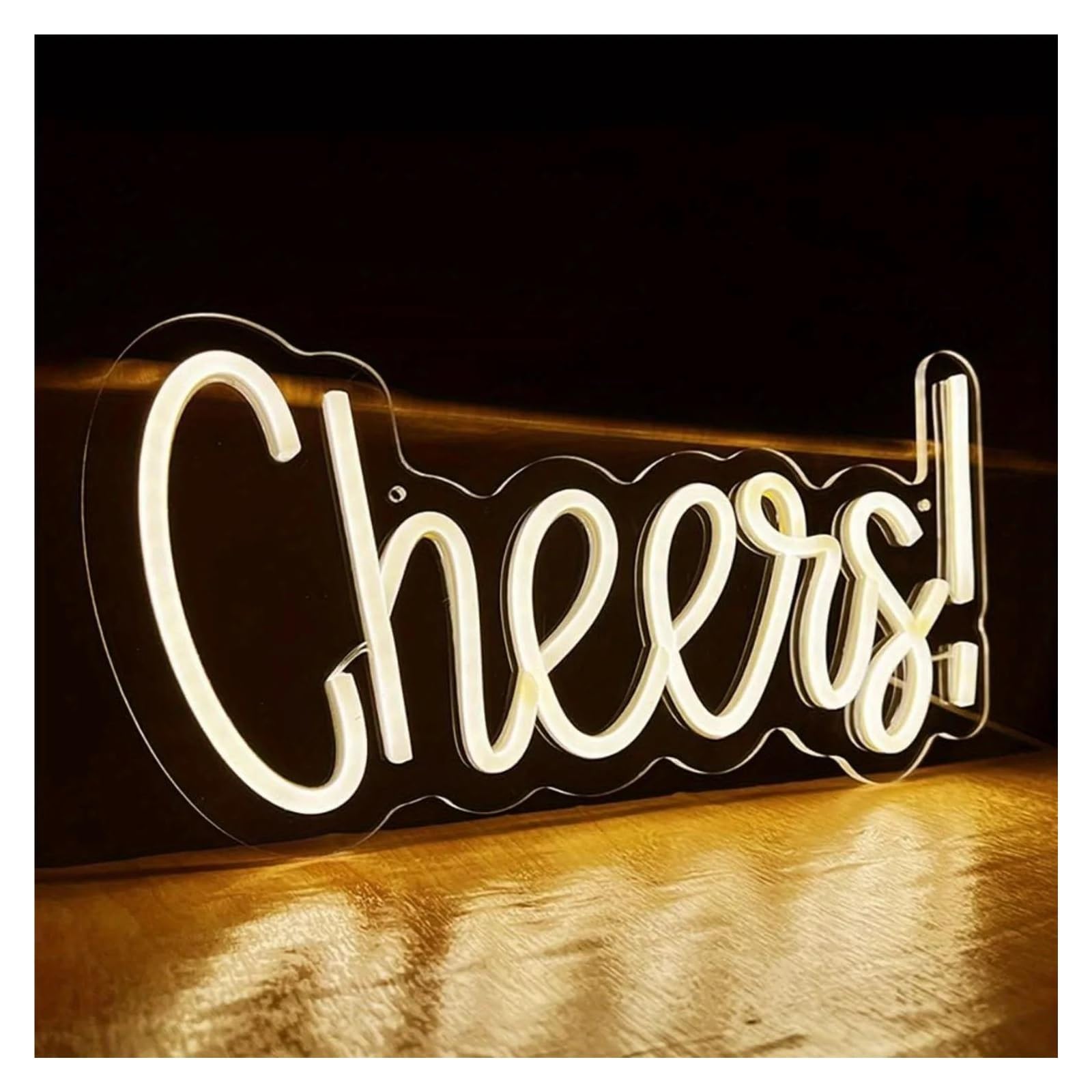 LEMST Sign Lamp Cheers! Neon Signs,Cheers Bar Lights Signs Bedroom Game Room Club Weddings 40x20cm