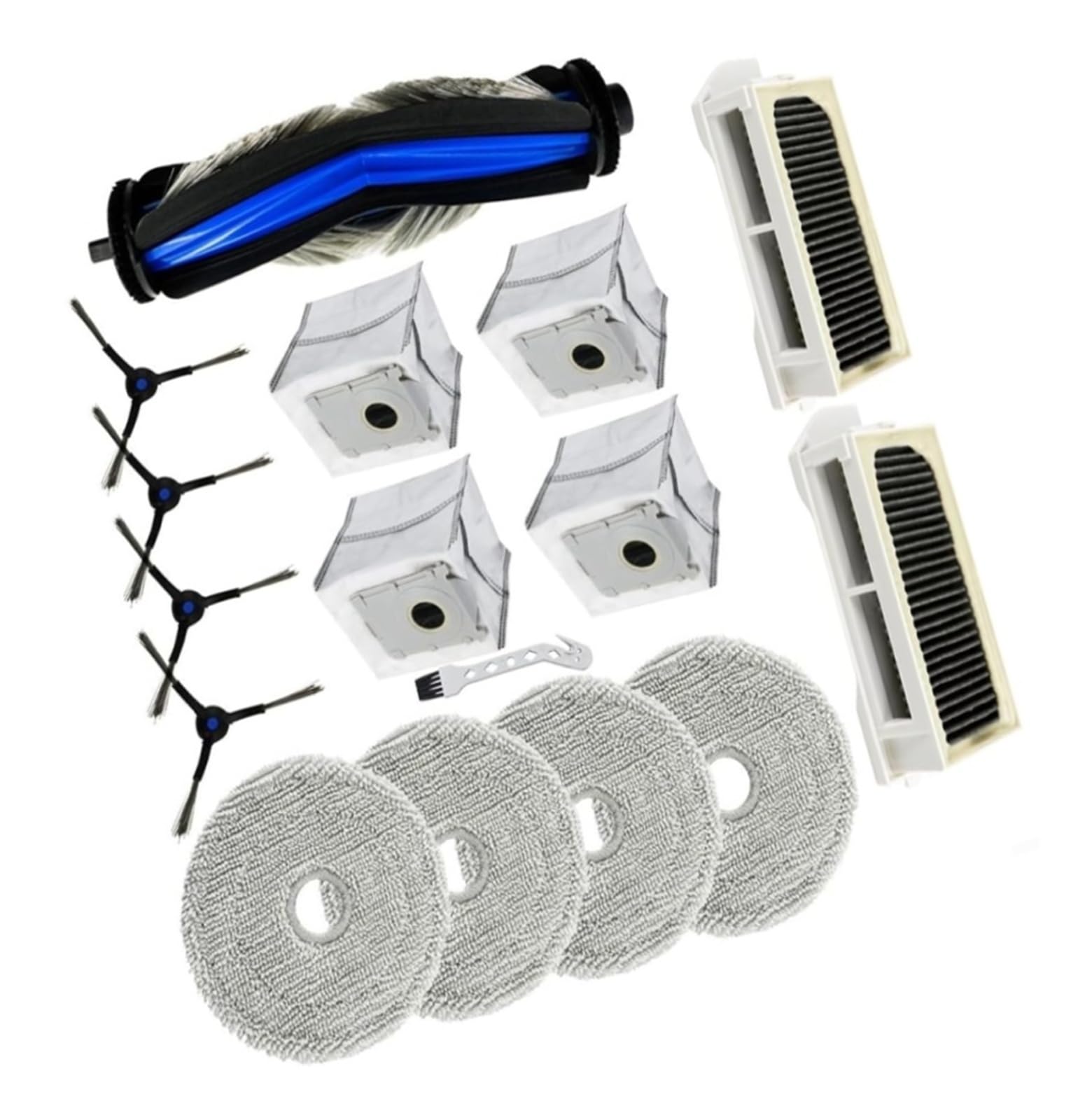 For ECOVACS for Deebot for Mini Robot Kit for la cura dell'aspirapolvere Spazzola a rullo di ricambio, spazzole laterali, panni for scopa, sacchetti for la polvere, filtri e strumenti di pulizia