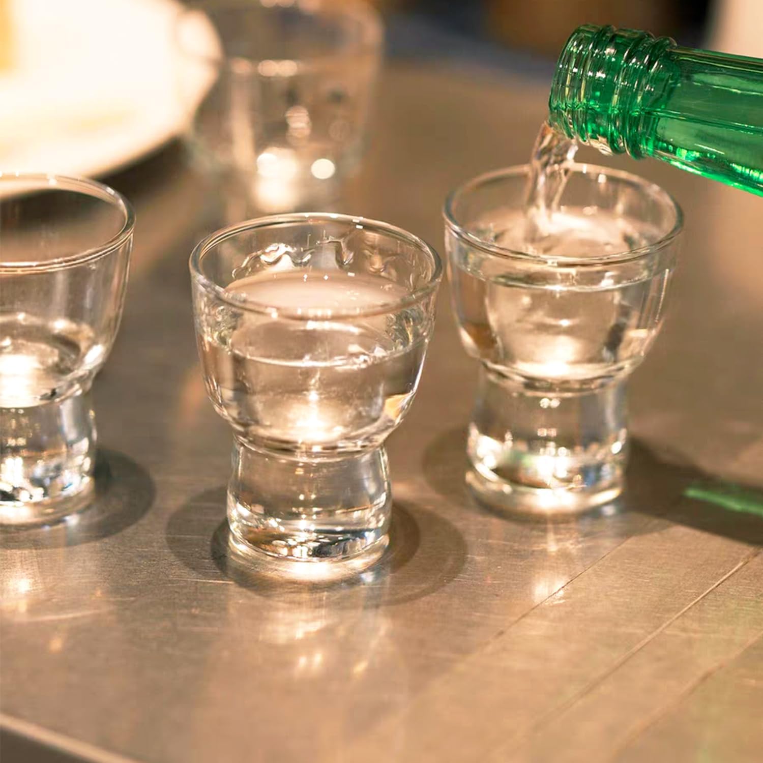 6pcs 2 oz Cordial & Soju Glasses, Crystal-Clear Classic Design Shot Glasses for Sweet Wine, Soju & Liquor