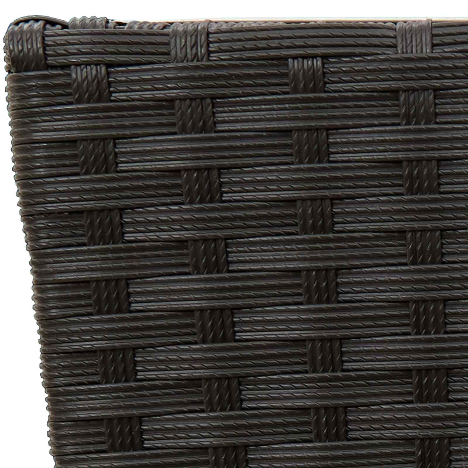 3er Set Pflanzkübel aus Metall Rattan-Optik Blumenkübel Schwarz | Stilvolle Blumenständer für Terrasse und Garten mit herausnehmbaren Innentöpfen für mühelose Pflanzenpflege.