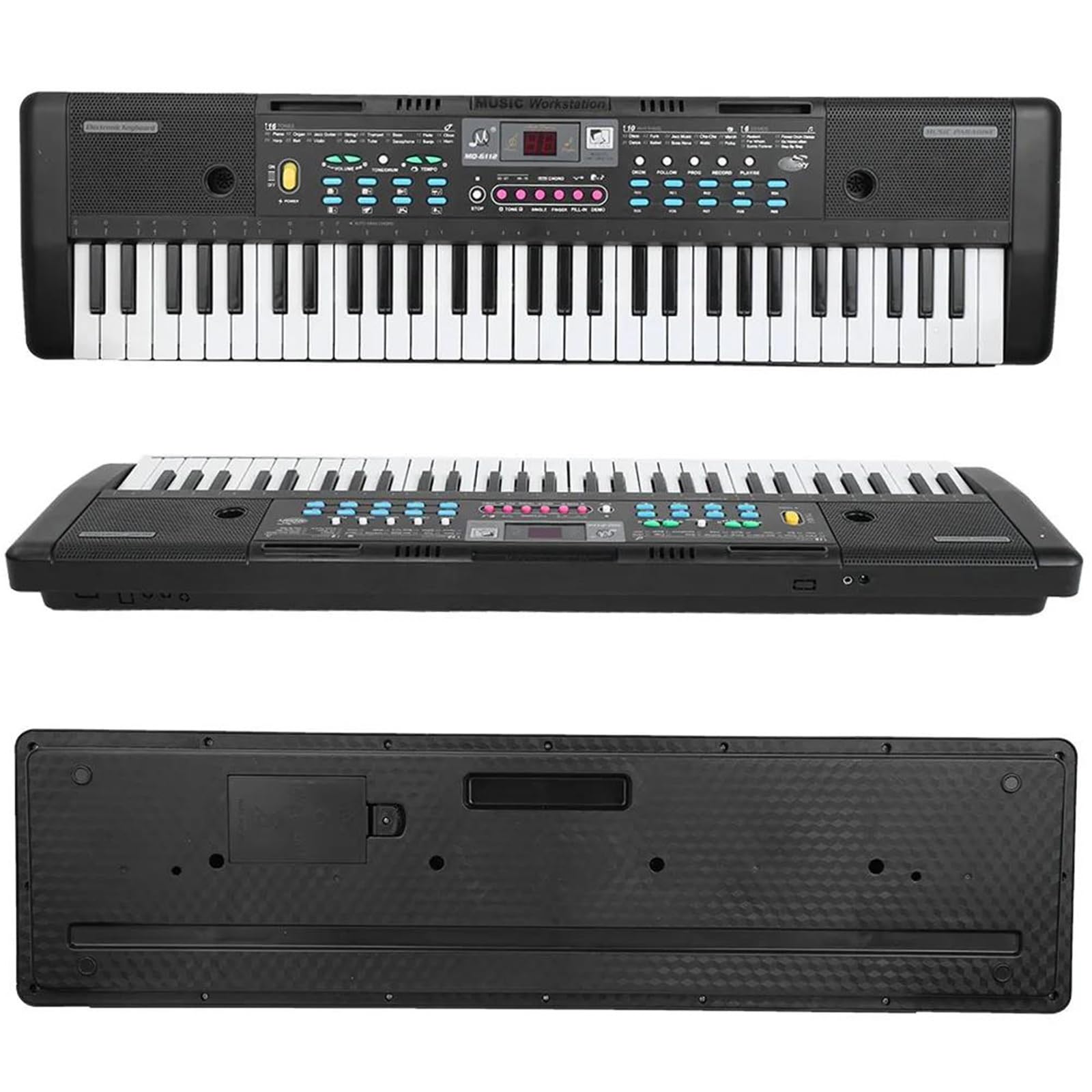 Órgano Electrónico Portátil De 61 Teclas Con Teclado Musical Digital Y Micrófono