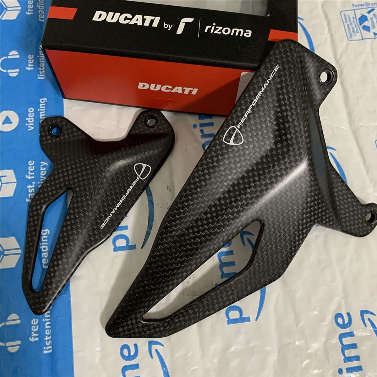 Buy Carbon Fiber Heel Guards Set Foot Peg Rearset Protector For Ducati