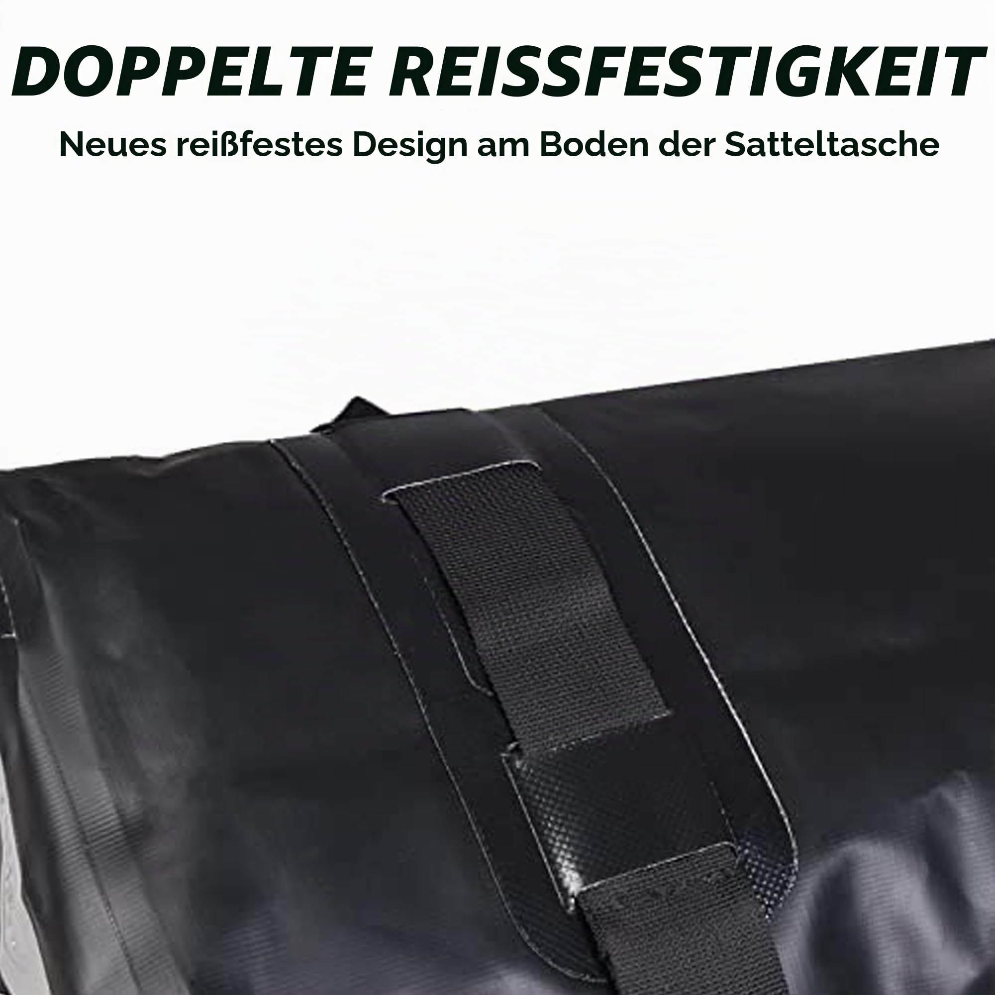 wasserdichte Motorrad-Satteltasche – 50L Reisegepäcktasche für Motorradreisen – Motorrad-Seitentasche – Abnehmbare Tasche (Schwarz, 2er-Pack)