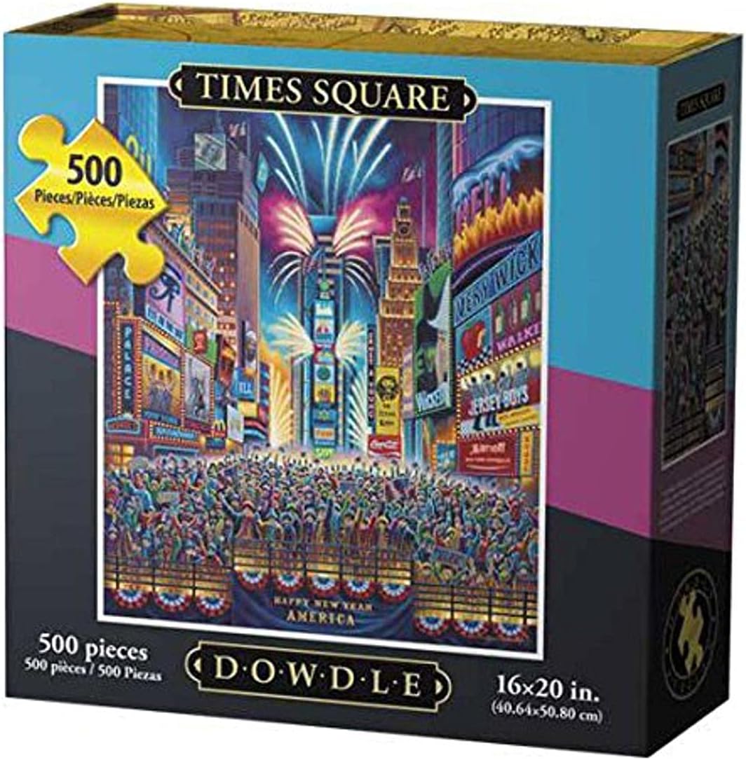 Dowdle Folk Art Times Square Jigsaw Puzzle (500 Pieces)