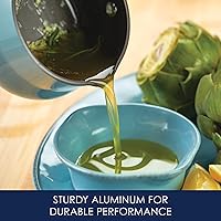 Vista 4 de Rachael Ray Cucina - Calentador de mantequilla antiadherente/cacerola pequeña, 0.75 cuartos de galón, azul agave