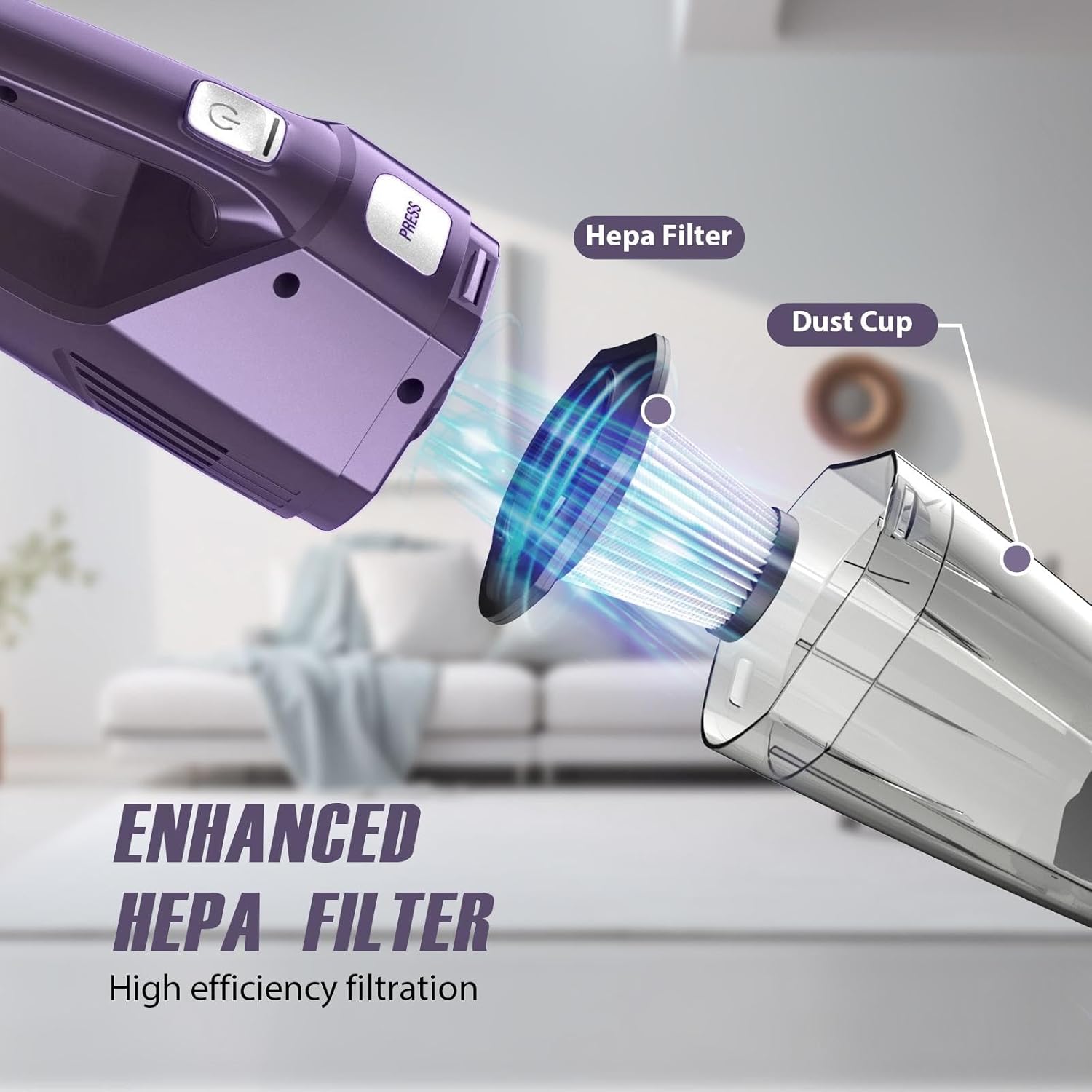 Rev Up Cleanliness: The Ultimate Handheld Cordless Vacuum for Homes and Cars!