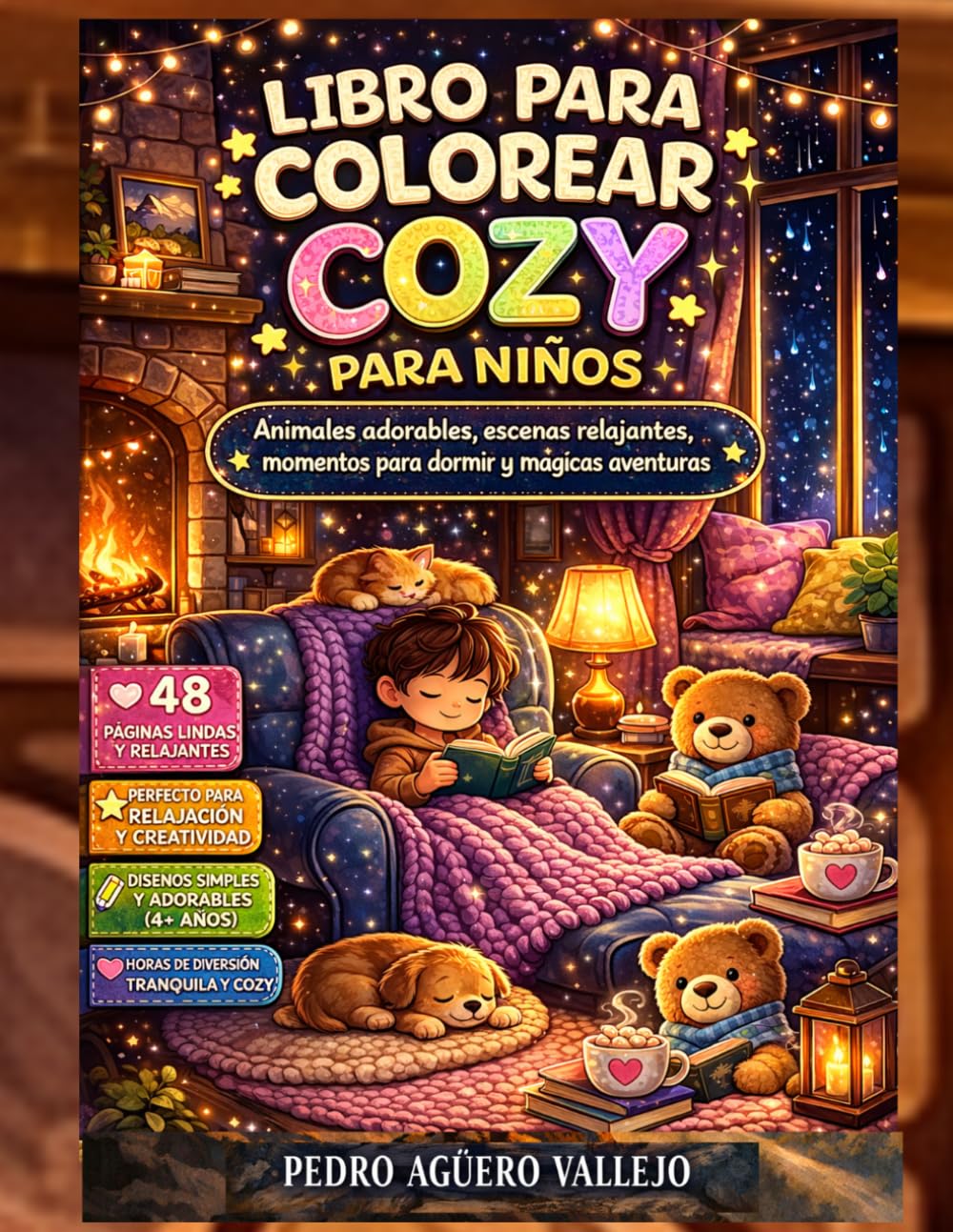LIBRO PARA COLOREAR COZY PARA NIÑOS: Animales Adorables, Escenas Relajantes Momentos para Dormir y Magicas Aventuras
