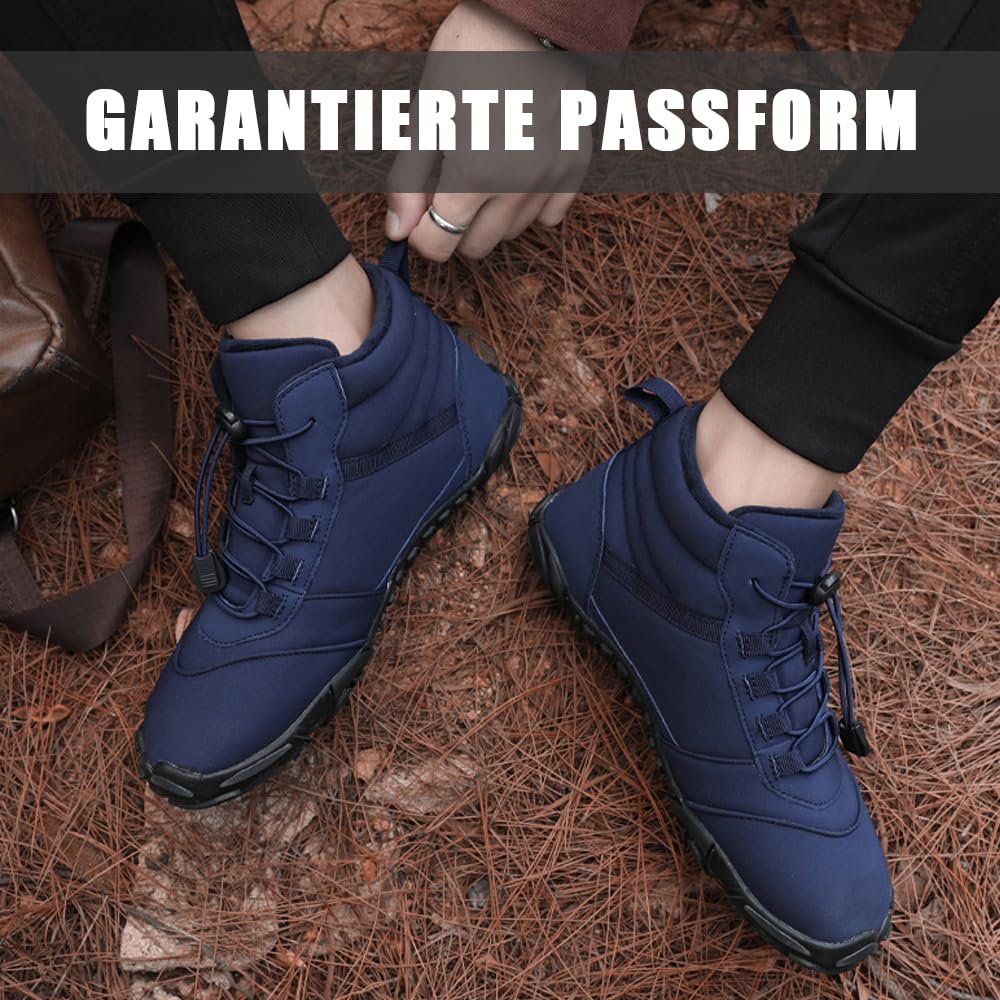 MEIION Outdoor Winter pro 2.0 wasserfeste barfuBschuhe Damen Herren Unisex,Warm Winterschuhe gefüttert Barefoot,Wasserdicht Barfuss Schuhe