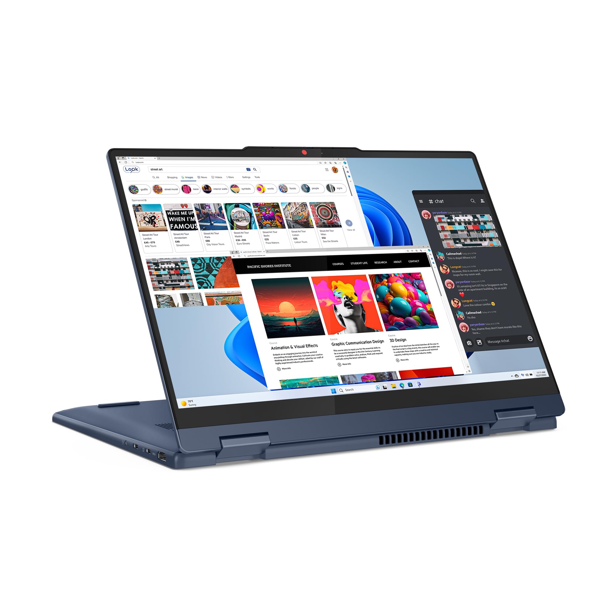 Lenovo IdeaPad 5 2-in-1 Gen 9 – Ordenador Portátil Convertible Táctil 14'' WUXGA (Intel Core i5-13420H, Intel UHD Graphics, 16 GB RAM, 512 TB SSD, Wi-Fi 6, Win 11 Home) Teclado QWERTY Español - Azul