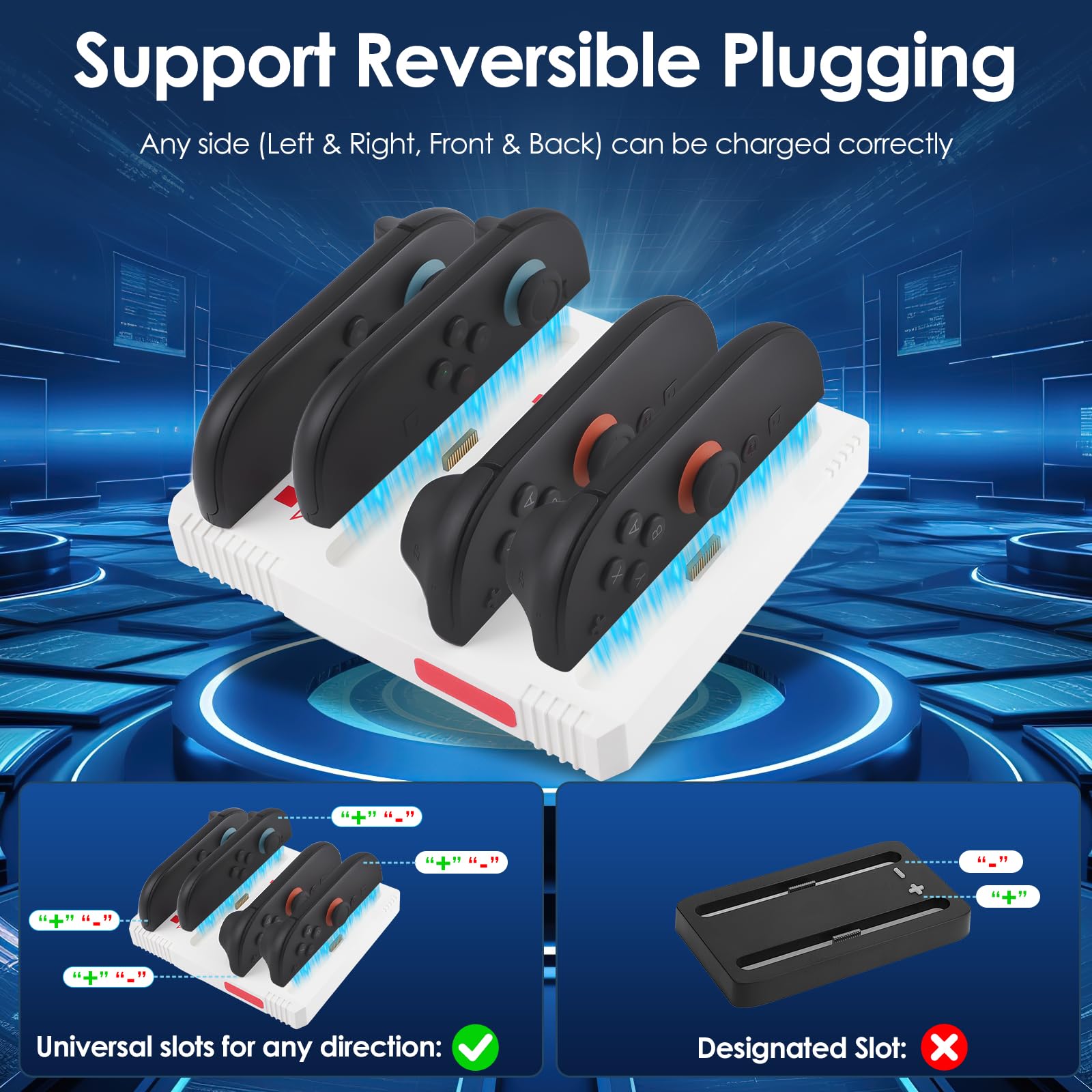 Growalleter NS2 Charger Dock for Nintendo Switch 2 OLED Model Joycon, Fast & Reliable Charging Station Stand for Switch 2 - Image 3