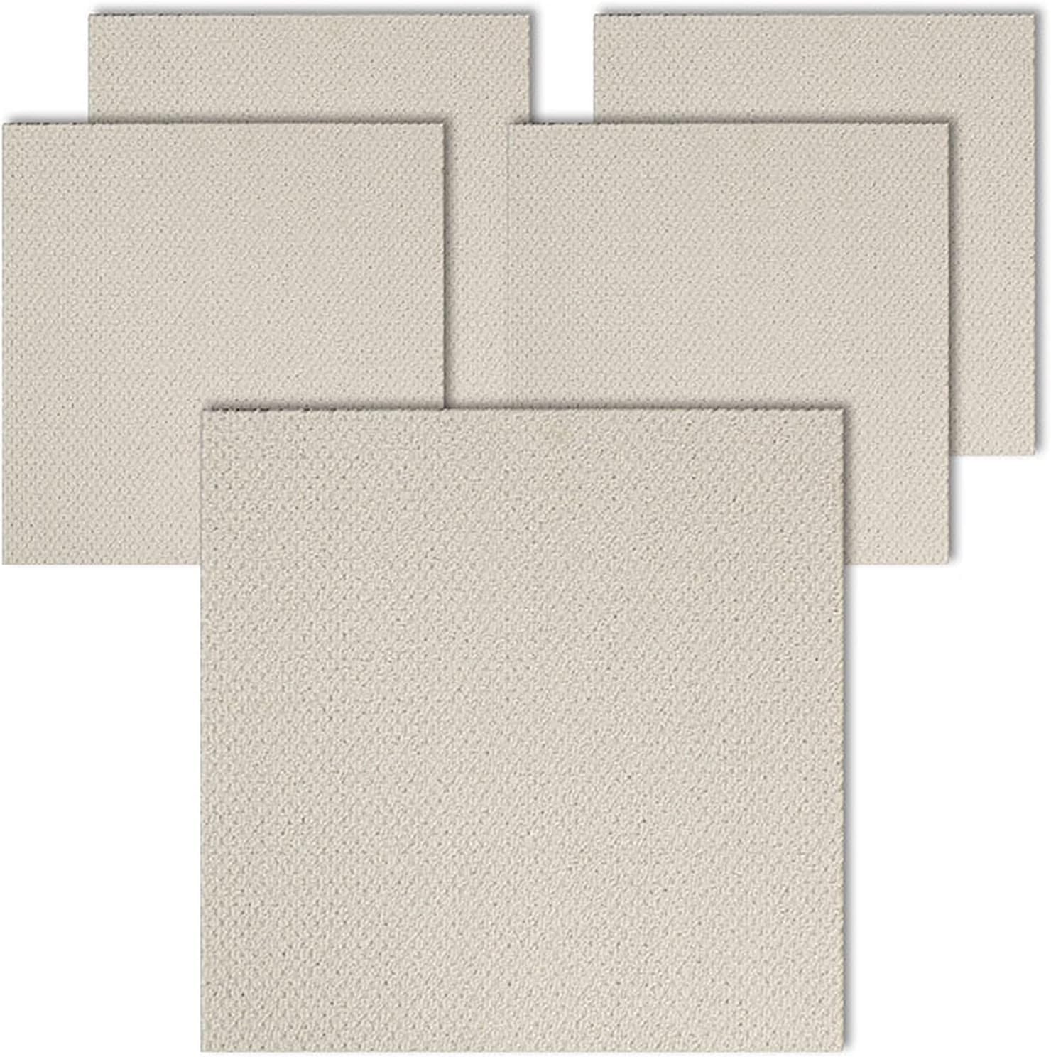Dalles de Moquette Auto-adhésives, 10 pièces, Dalles de Moquette Auto-adhésives 20x20, Tapis Polyvalents, faciles à Installer, antidérapants(Beige)