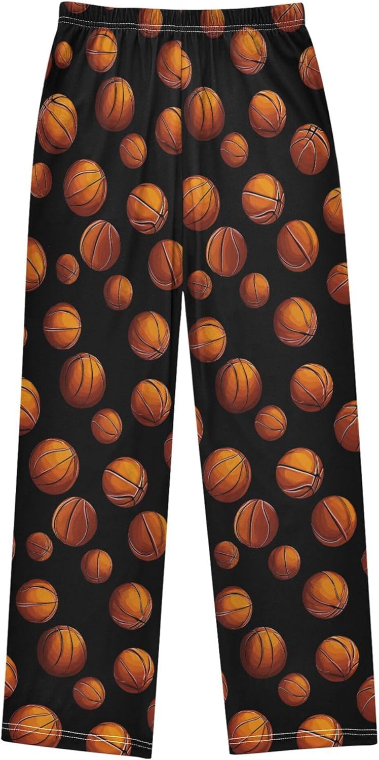 Highland Cow Pajama Pants Bull Buffalo Pajama Bottoms Soft Pjs Elastic Waist Lounge Pants 6-8Y - Image 3