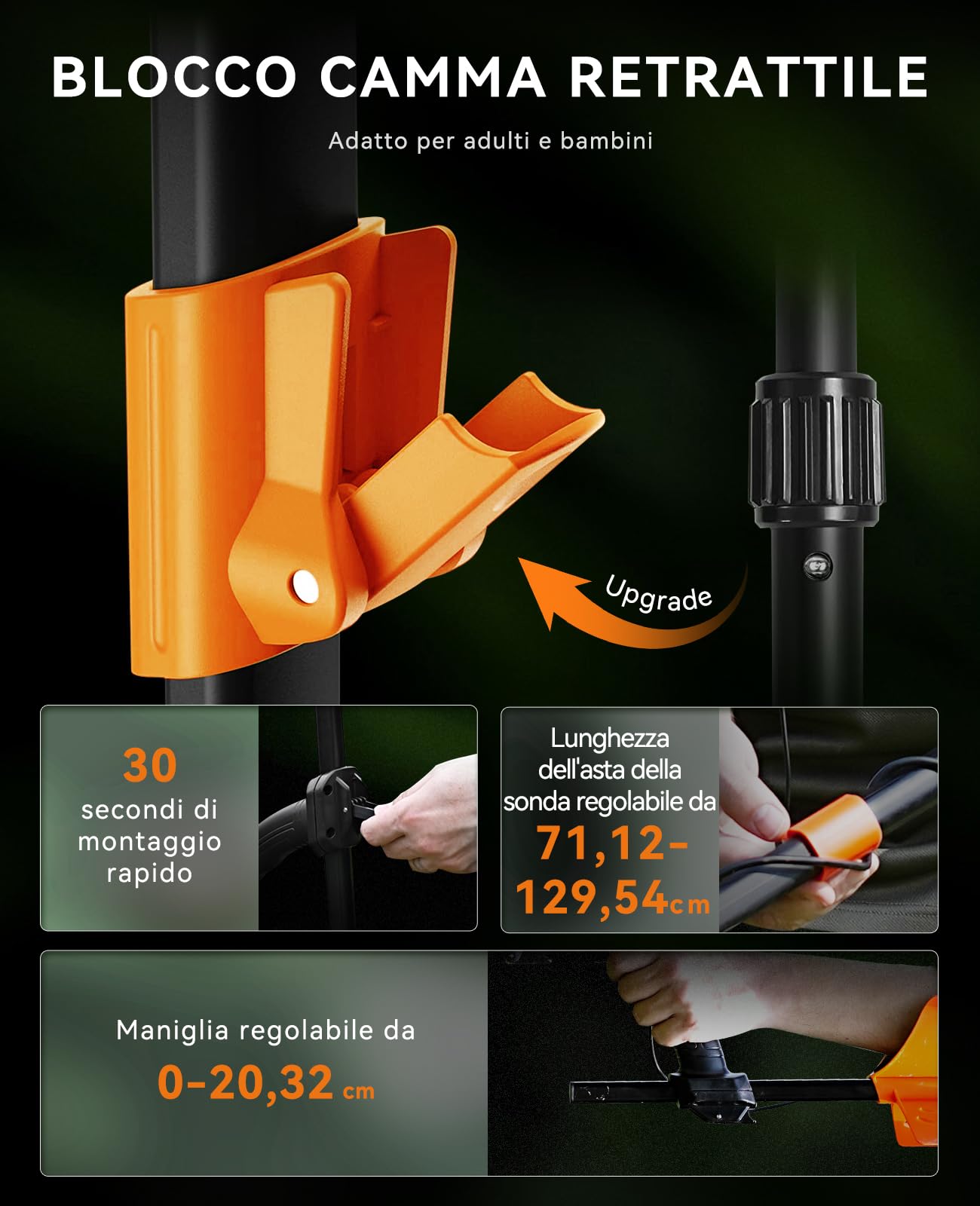 SUNPOW Metal Detector, Kit Rilevatore di Metal Detector Professionale a 5 Modalità con Maggiore Precisione, Profondità di Rilevamento da 11" Macchina Rilevatore Oro Impermeabile