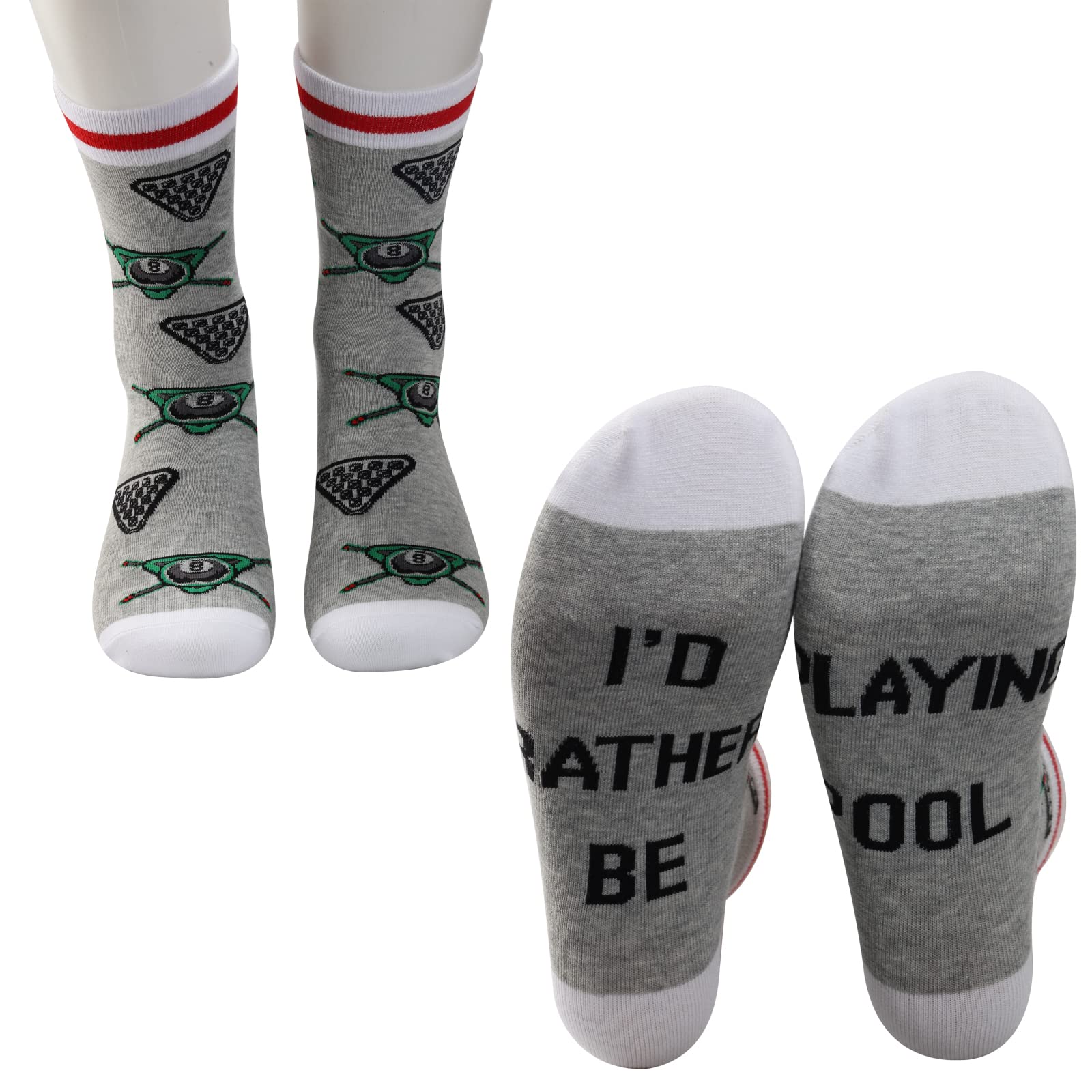 PXTIDY 2 Pairs Novelty Billiards Socks Pool Player Gifts Playing Pool Socks Billiards Gift for Pool Table Gifts