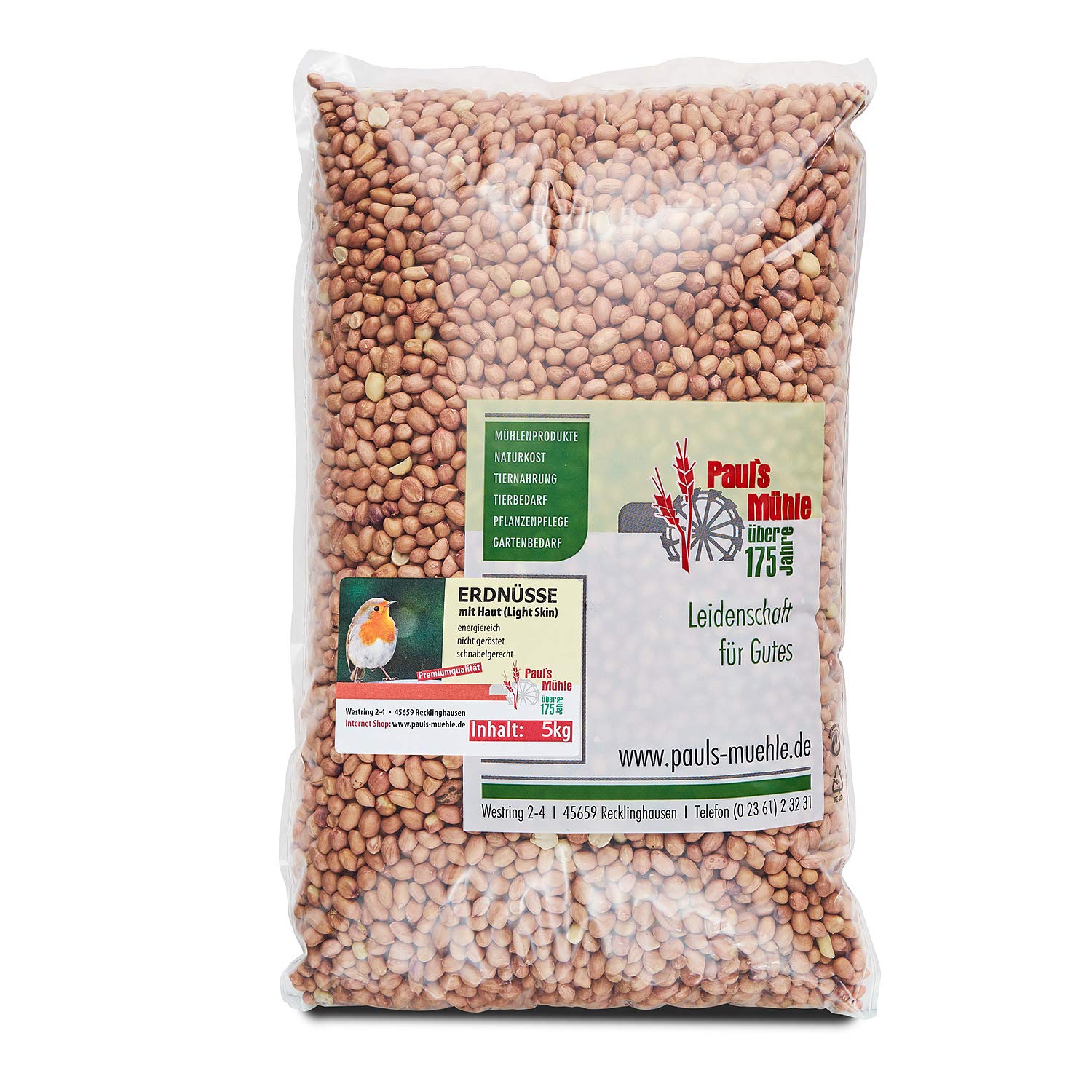Paul´s Mühle Erdnüsse mit Haut Light Skin 5 kg Beutel
