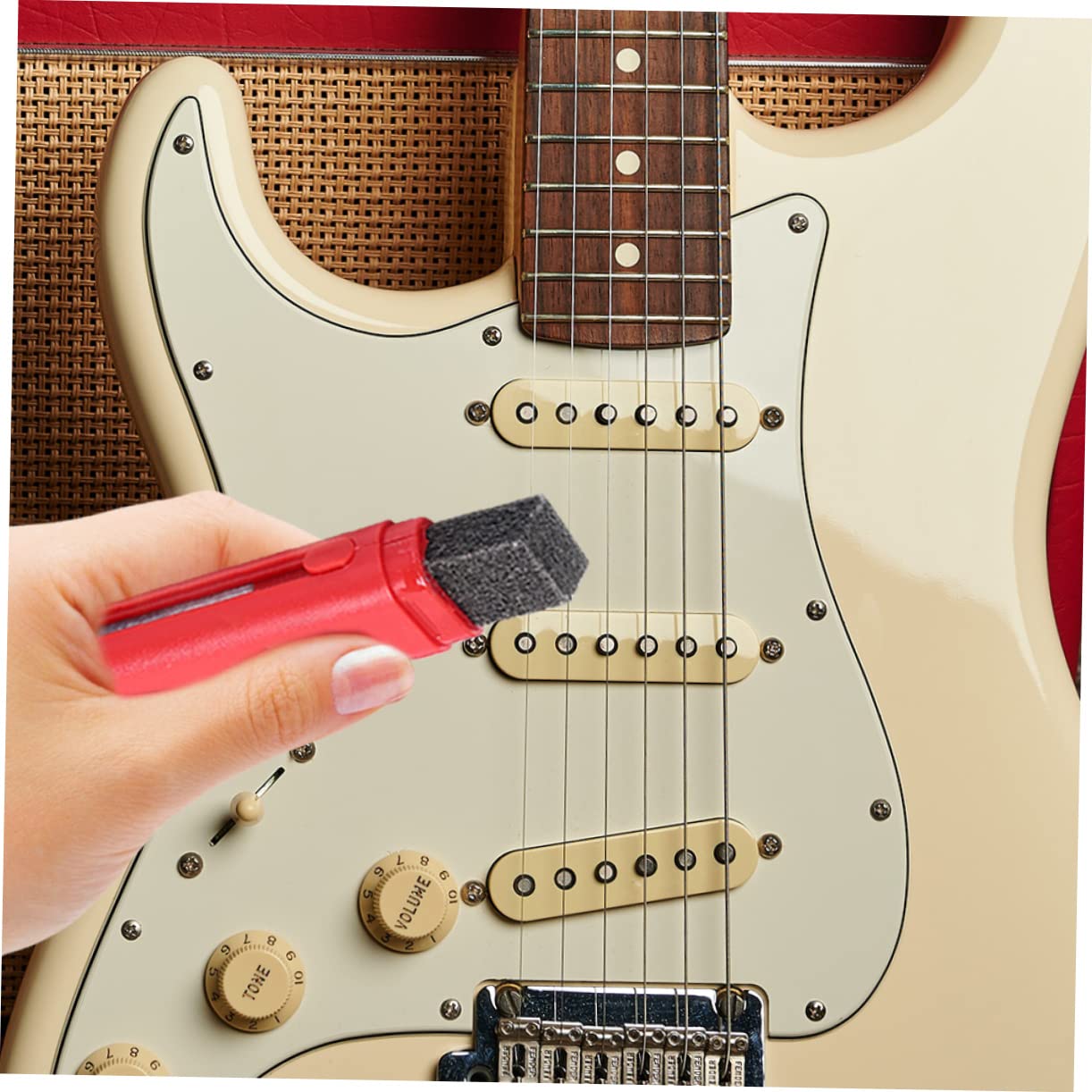 Abaodam 5pezzi Guitar String Cleaner Pratico Strumento Di Pulizia Per Chitarra Pulitore Per Corde Di Chitarra Riutilizzabile e Antiruggine Accessorio Per Musicisti Di Ukulele e Basso