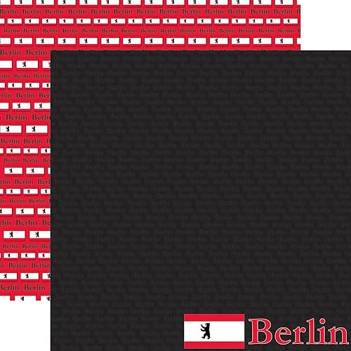 Reminisce Passports - Papel de doble cara para álbumes de recortes (12.0 x 12.0 in), diseño de Berlín