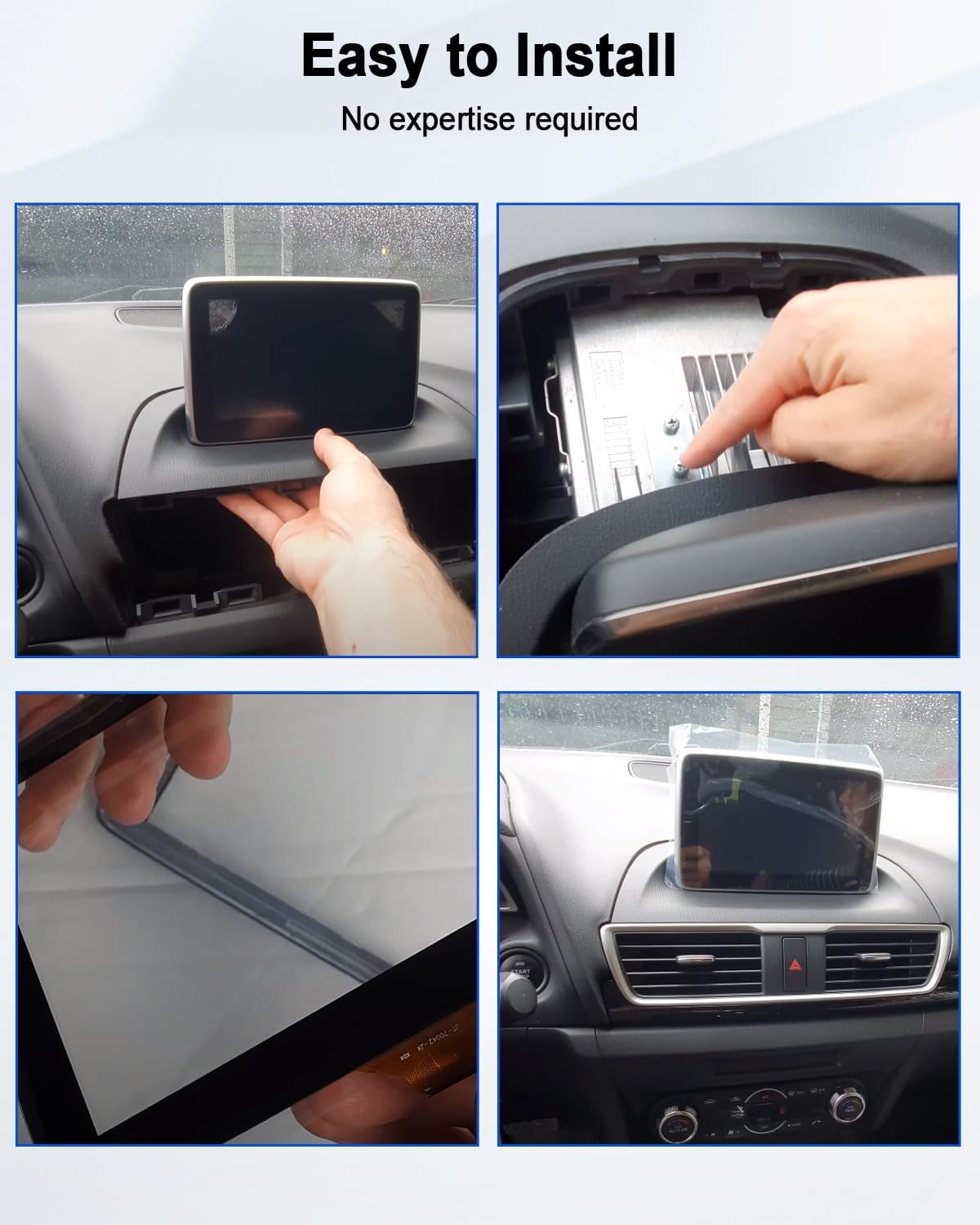 8" Touch Screen Glass Digitizer Navigation Fit for Mazda CX9 CX-9 2016-2019, Replace TK49-611J0 TK49-611JA TK49-611JB