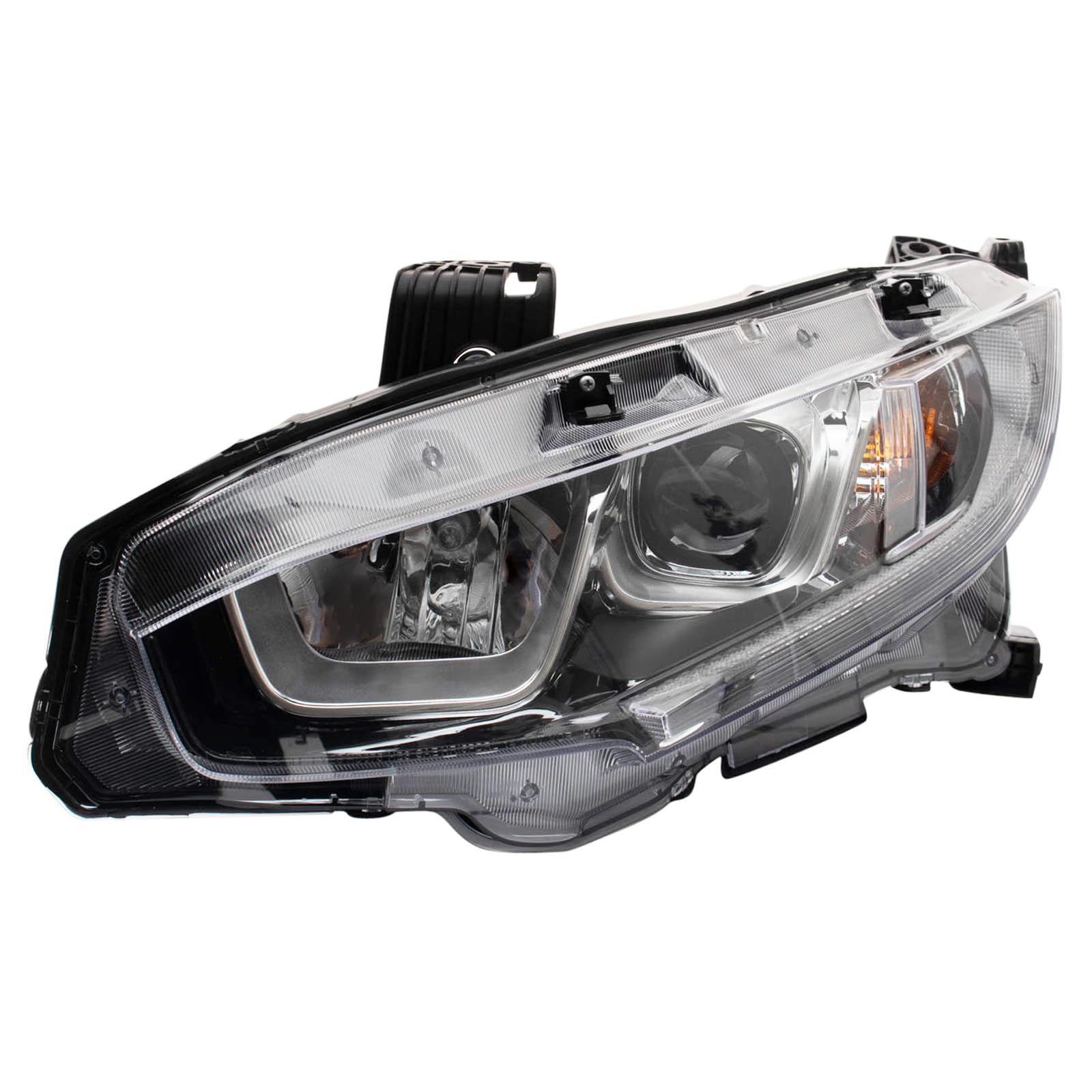 TRQ Driver Side Headlight Assembly Halogen Compatible with 2016-2020 Honda Civic HO2502173