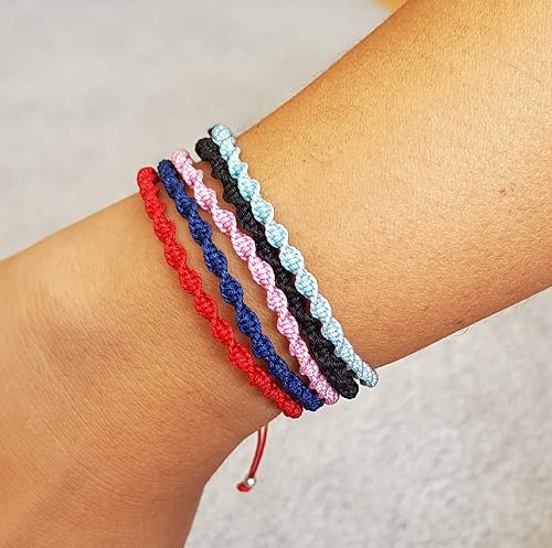 Miniatura 4 de MYSTIC JEWELS by Dalia - Pulsera giratoria de macramé - Hilo de color Cabalá, amuleto, protección contra el mal de ojo, buena suerte