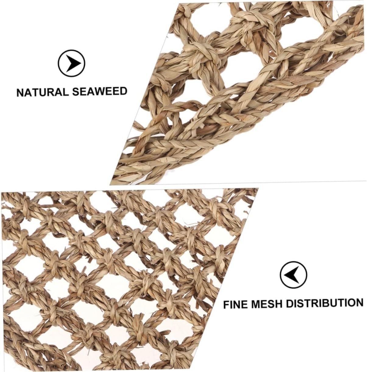 Happyyami 2PCS Seagrass Lizard Hammock Reptile PET Bed Lounger for Bearded Dragon and Small Reptiles Tank Accessories and Habitat Toys