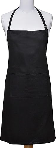 Yourtablecloth Delantal de algodón de color sólido