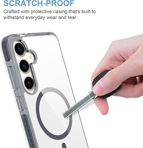 Miniatura 5 de BELTRON Funda para cinturón para Samsung Galaxy S25 Ultra, funda protectora delgada transparente y funda de clip giratorio para cinturón, compatible